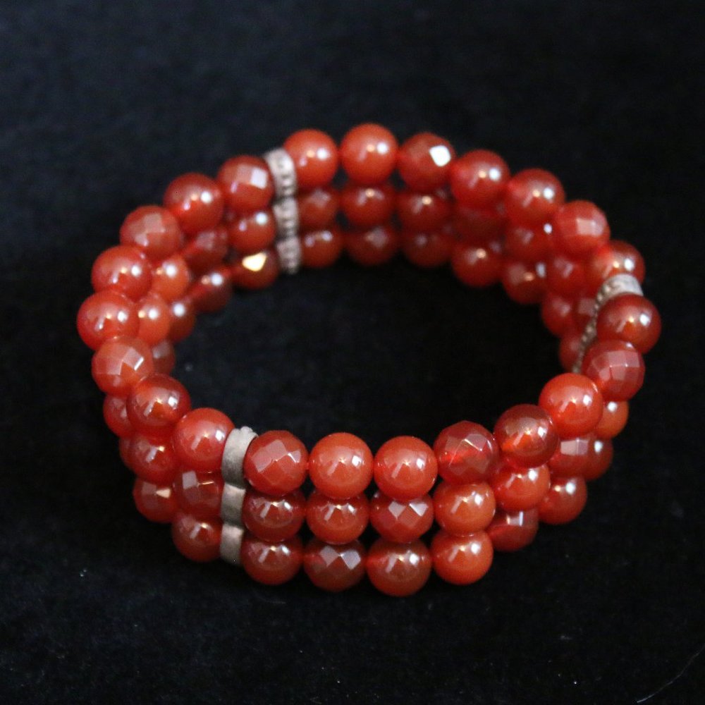 Stretch 3 Strand Stone Beaded Bracelet